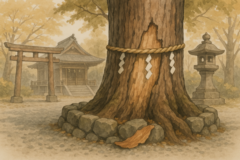 御神木の樹皮が剥がれる ― “神が移動した跡”という古層の信仰のキャプチャー