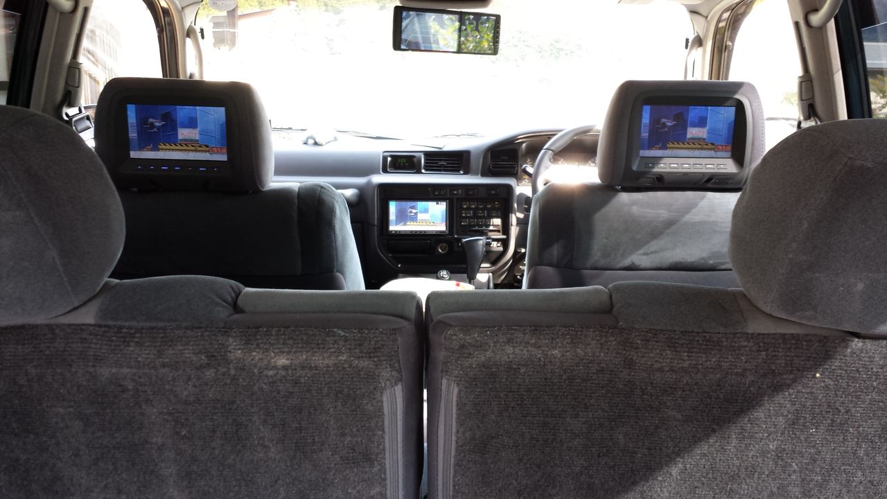 ランクル80 モニター増設 夏井川渓谷 葡萄の里