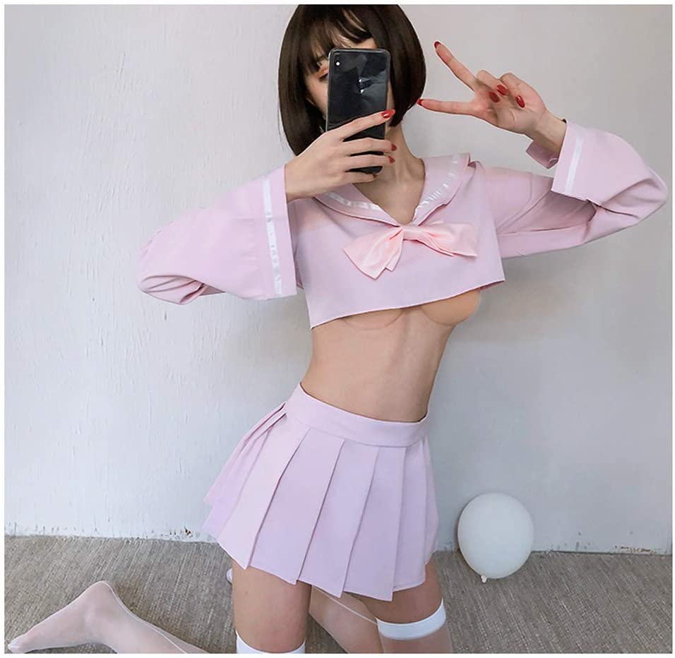 ４月前半限定コスプレ 下乳セーラー ブラなし ぶいけん 日本初のバーチャル見学店