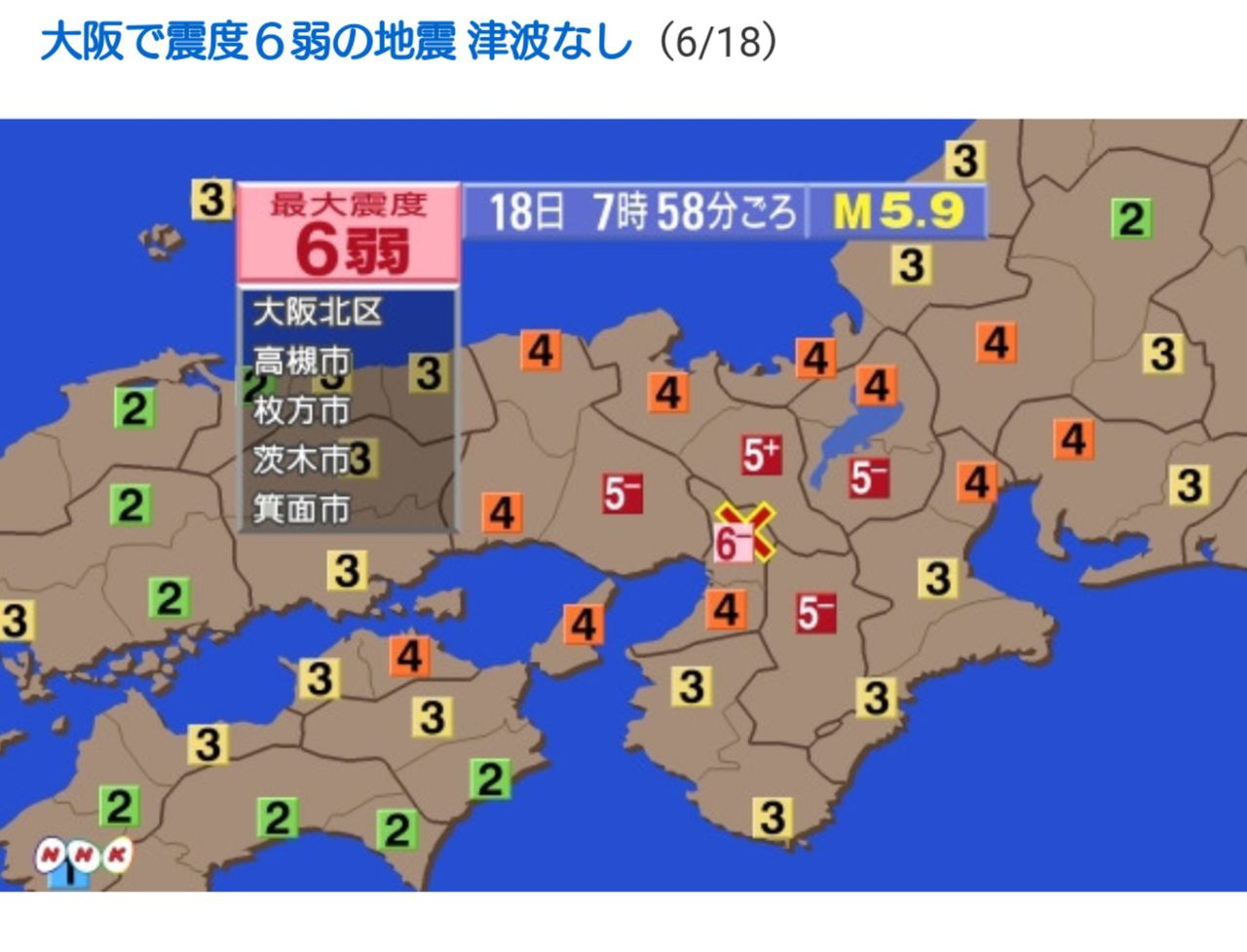 平成30年6月18日 大阪北部地震 我が家の小さな水族館