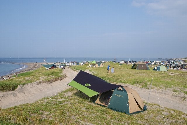 ソロ海キャンプ 根本マリンキャンプ場 白浜海女まつり Bumpy Camp Log