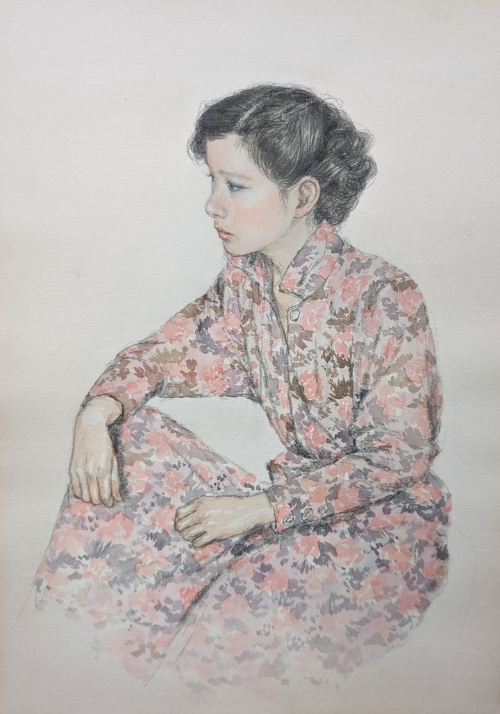 水彩画・人物66_中村英夫作品集 : 画家のひみつ基地_Japanese artist