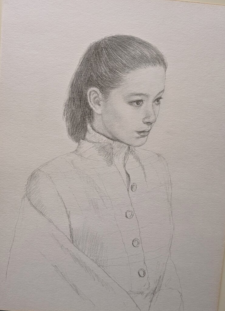 他の人発送×中村英夫【婦人像】パステル　水彩 他の人発送×中村英夫【婦人像】パステル 水彩 他の人発送×