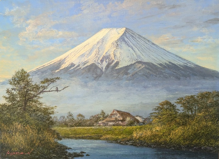 麗峰富士」P8号｜中村英夫・富士山09 : 画家のひみつ基地_Japanese artist