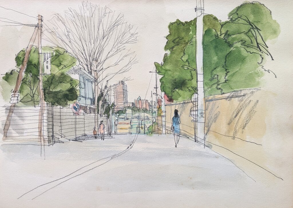 スケッチ・風景12_中村英夫作品集 : 画家のひみつ基地_Japanese artist