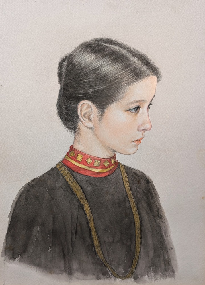 水彩画・人物110_中村英夫作品集 : 画家のひみつ基地_Japanese artist