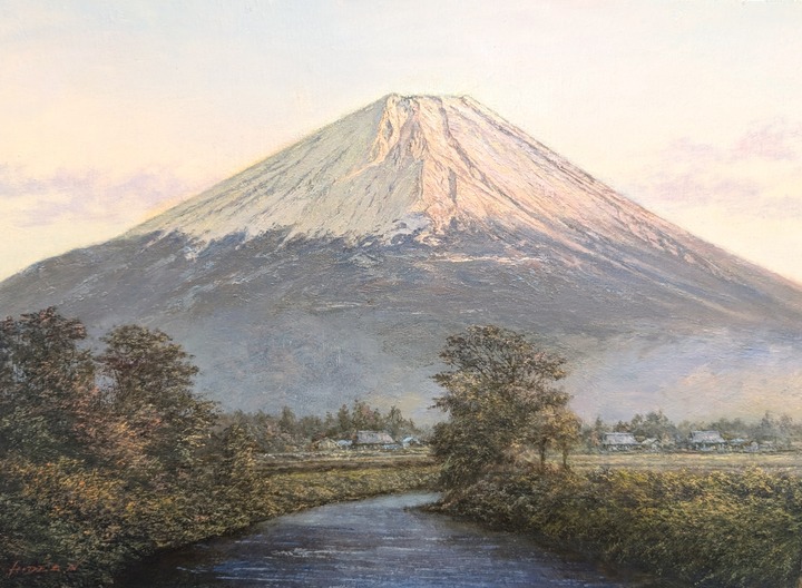 富士秋色」P8号｜中村英夫・富士山06 : 画家のひみつ基地_Japanese artist