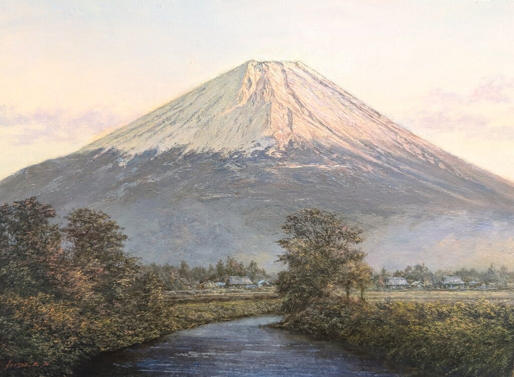 富士秋色」P8号｜中村英夫・富士山06 : 画家のひみつ基地_Japanese artist