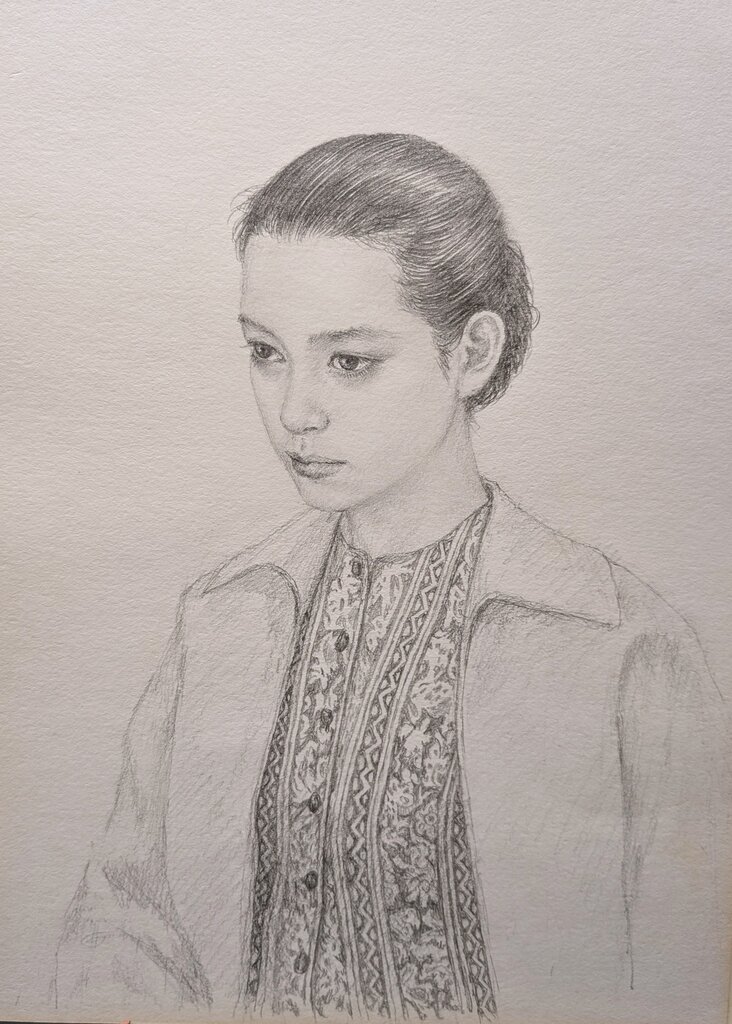 他の人発送×中村英夫【婦人像】パステル　水彩 スケッチ・人物62_中村英夫作品集 : 画家のひみつ基地_Japanese