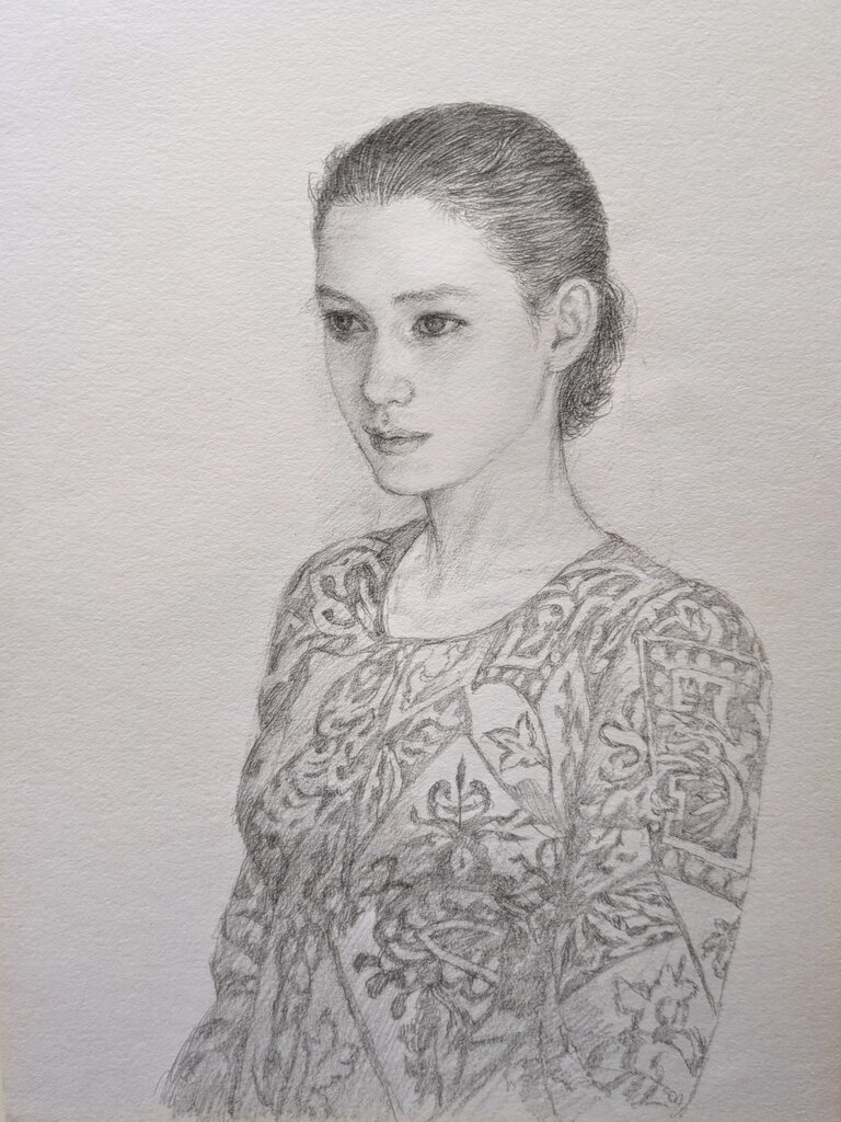 他の人発送×中村英夫【婦人像】パステル　水彩 スケッチ・人物59_中村英夫作品集 : 画家のひみつ基地_Japanese