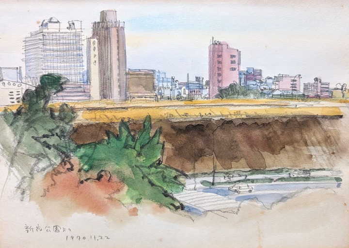 スケッチ・風景15_中村英夫作品集 : 画家のひみつ基地_Japanese artist