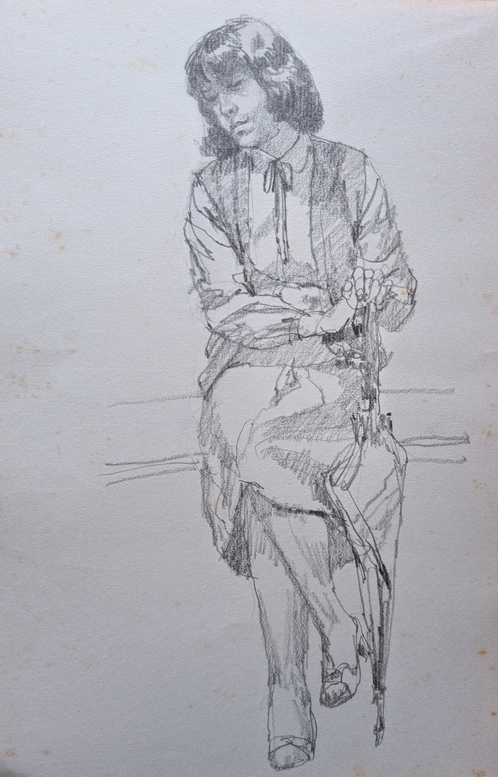 中村英夫【夏の日白い帽子の婦人】肉筆油彩画 他の人発送×中村英夫【夏の日白い帽子の婦人】肉筆油彩