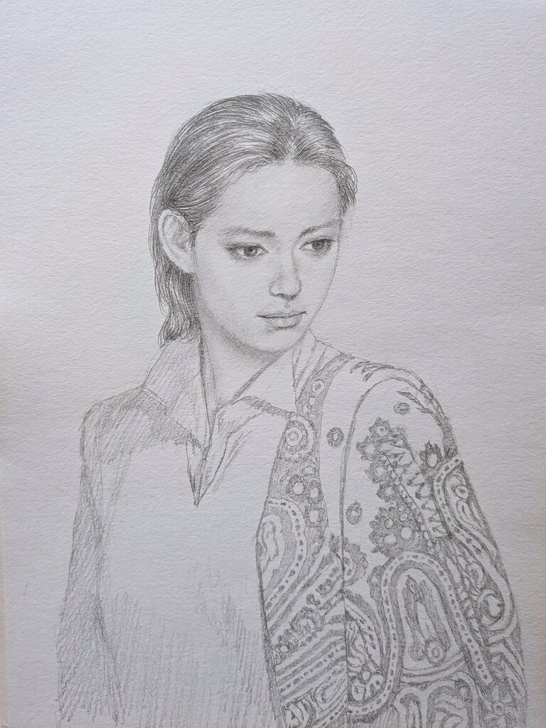 他の人発送×中村英夫【婦人像】パステル　水彩 スケッチ・人物54_中村英夫作品集 : 画家のひみつ基地_Japanese