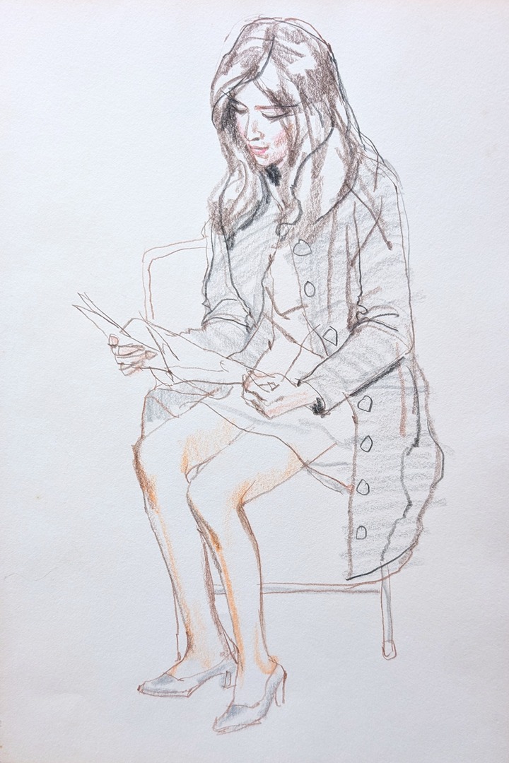 スケッチ・人物94_中村英夫作品集 : 画家のひみつ基地_Japanese artist