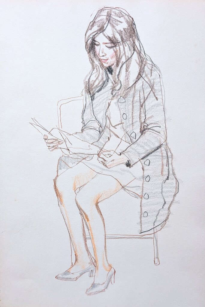 スケッチ・人物94_中村英夫作品集 : 画家のひみつ基地_Japanese artist