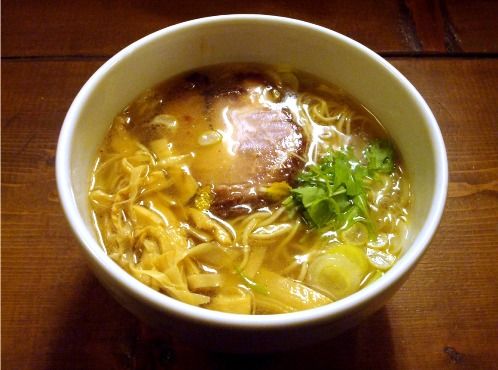 豚清湯塩ラーメン-むろや@新宿御苑前