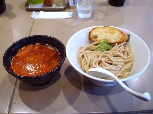 五ノ神製作所＠新宿-海老トマトつけ麺（小）