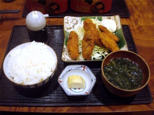 さかなの目玉＠中野-カキフライ定食