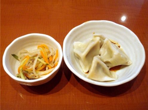 栄児家庭料理@東中野-水餃子&小鉢