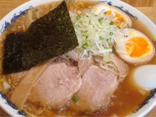 はやし家＠大久保-ラーメン+味付玉子