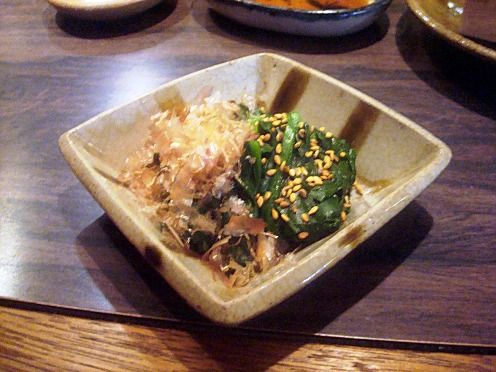 路傍@中野-ほうれん草のおひたし