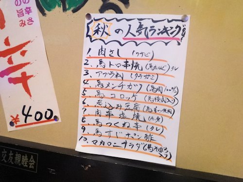 馬肉食堂さくら@中野