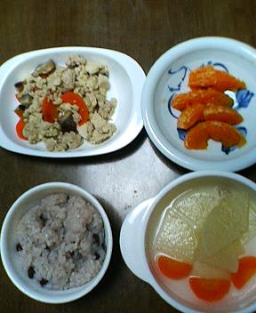 今日の離乳食 炒り豆腐 離乳完了期１歳０月 子連れ狼が斬る 人事担当ワーキングマザーの日記