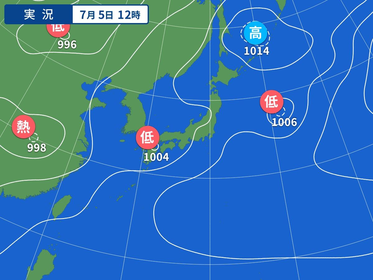 burstbrainのblog:7月5日、台風4号、温帯低気圧に