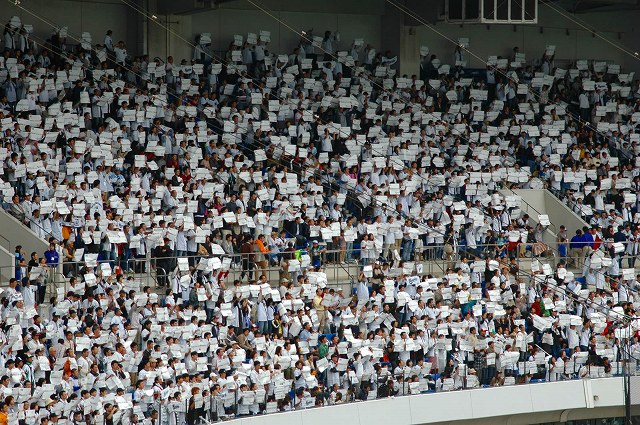 内野も白く染まる