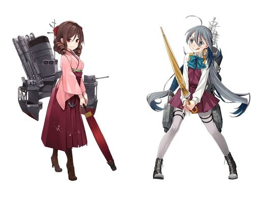 【艦これ】新人の春風とチャンバラごっこで戯れる清霜