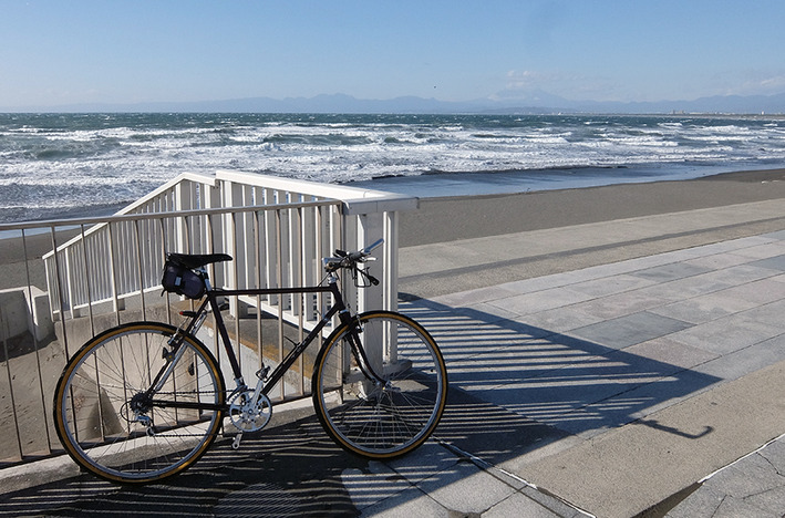 暴風強風砂埃!!!!  江ノ島・鎌倉サイクリング