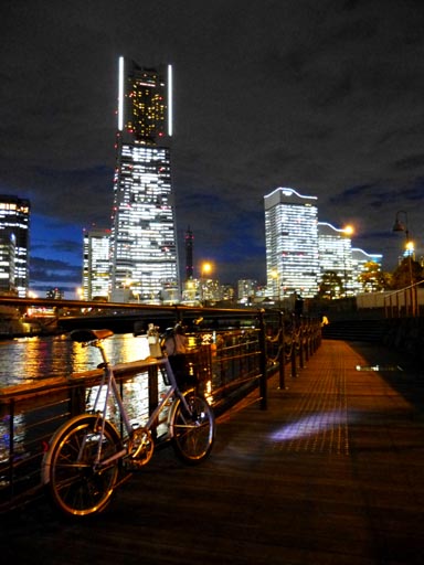 本日の横浜営業サイクリング/みなとみらい夜景