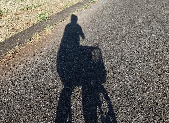 仕事前に朝ポタ　秋の実りを感じる!?