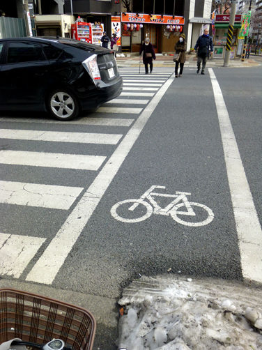 自転車レーンに困惑（怒）!!