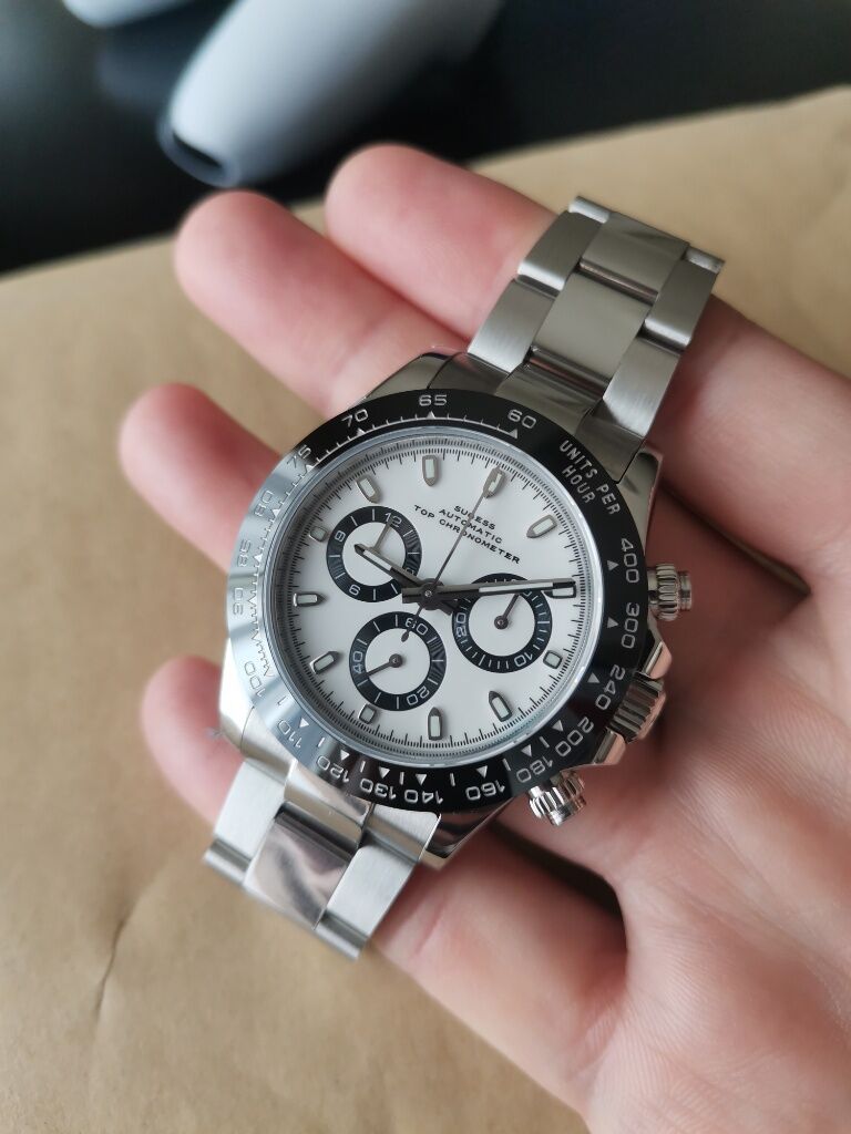 パガーニデザイン クロノグラフ ポールニューマン 白パンダ vk63搭載