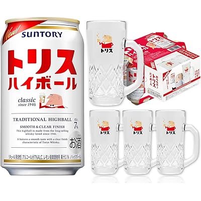 ジョッキ4個付】サントリー トリスハイボール 350ml×24本 送料込3,878 