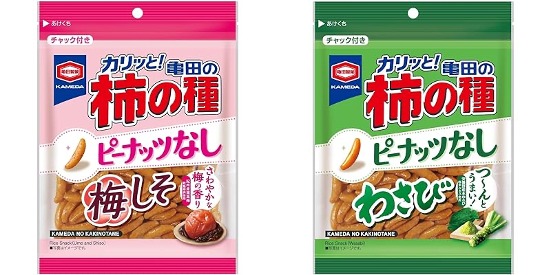 亀田製菓 亀田の柿の種 梅しそ100% ピーナッツなし 105g×12袋 亀田製菓 亀田の柿の種 梅しそ100% ピーナッツなし 105g×12袋