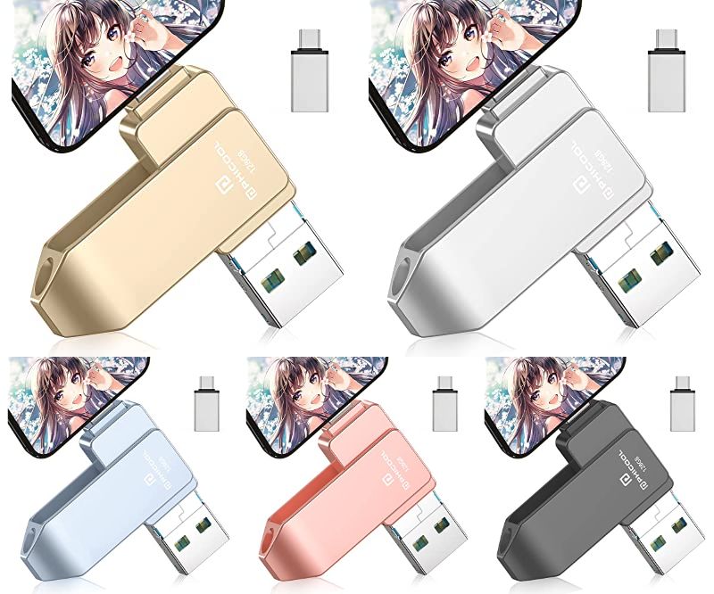 ゲッキーのお買い得商店街 : PHICOOL USB・Lightning対応 4in1 USBメモリ 128GB 各色 送料込1,099円