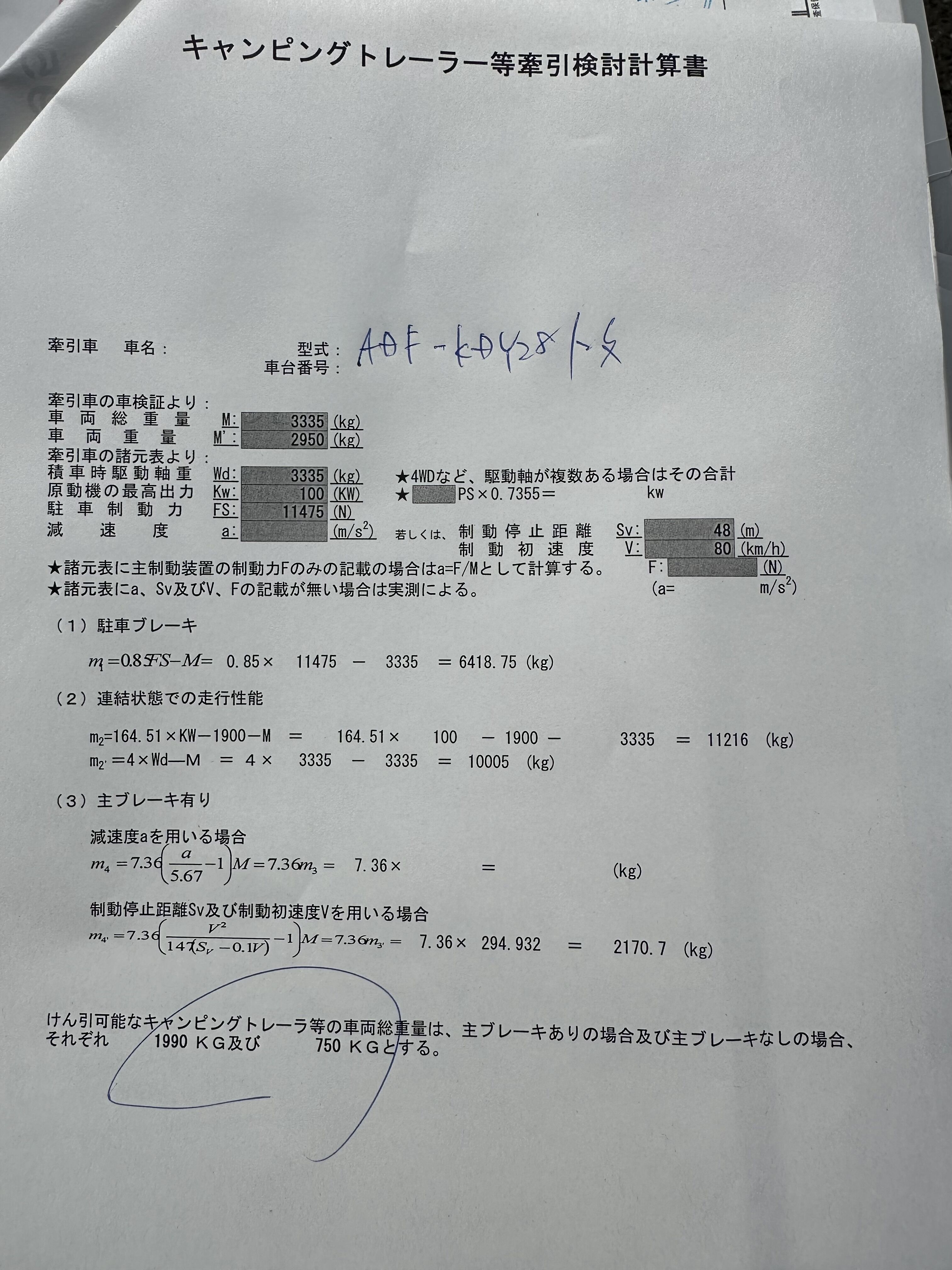 バンテックZIL520 「再登録、キャンピングトレーラー牽引 950