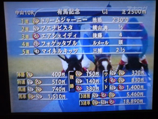 第54回有馬記念@中山競馬場 : MASARUのブログ 第54回有馬記念@中山競馬場 : MASARUのブログ