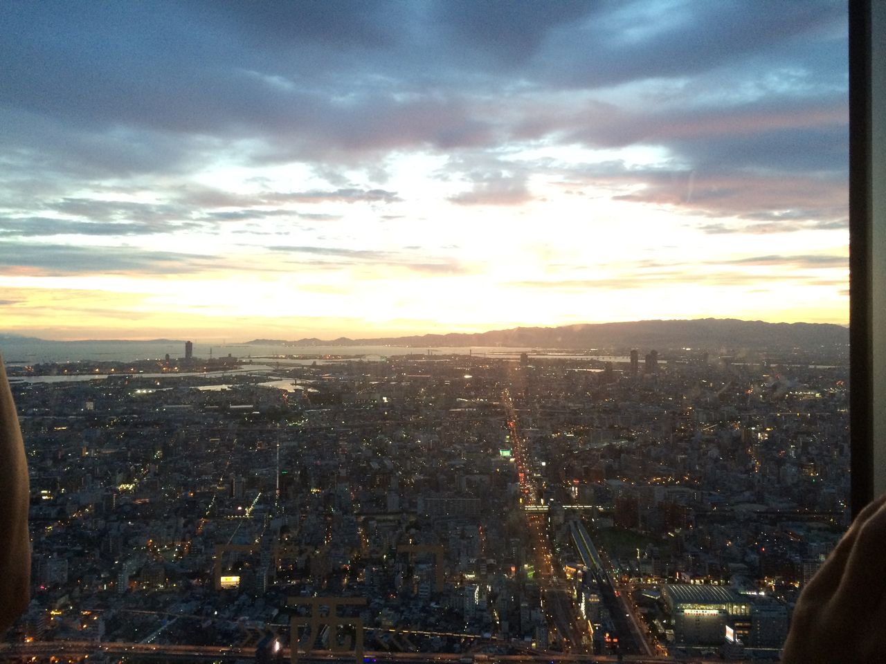 ハルカス展望台から西方向(夕景)