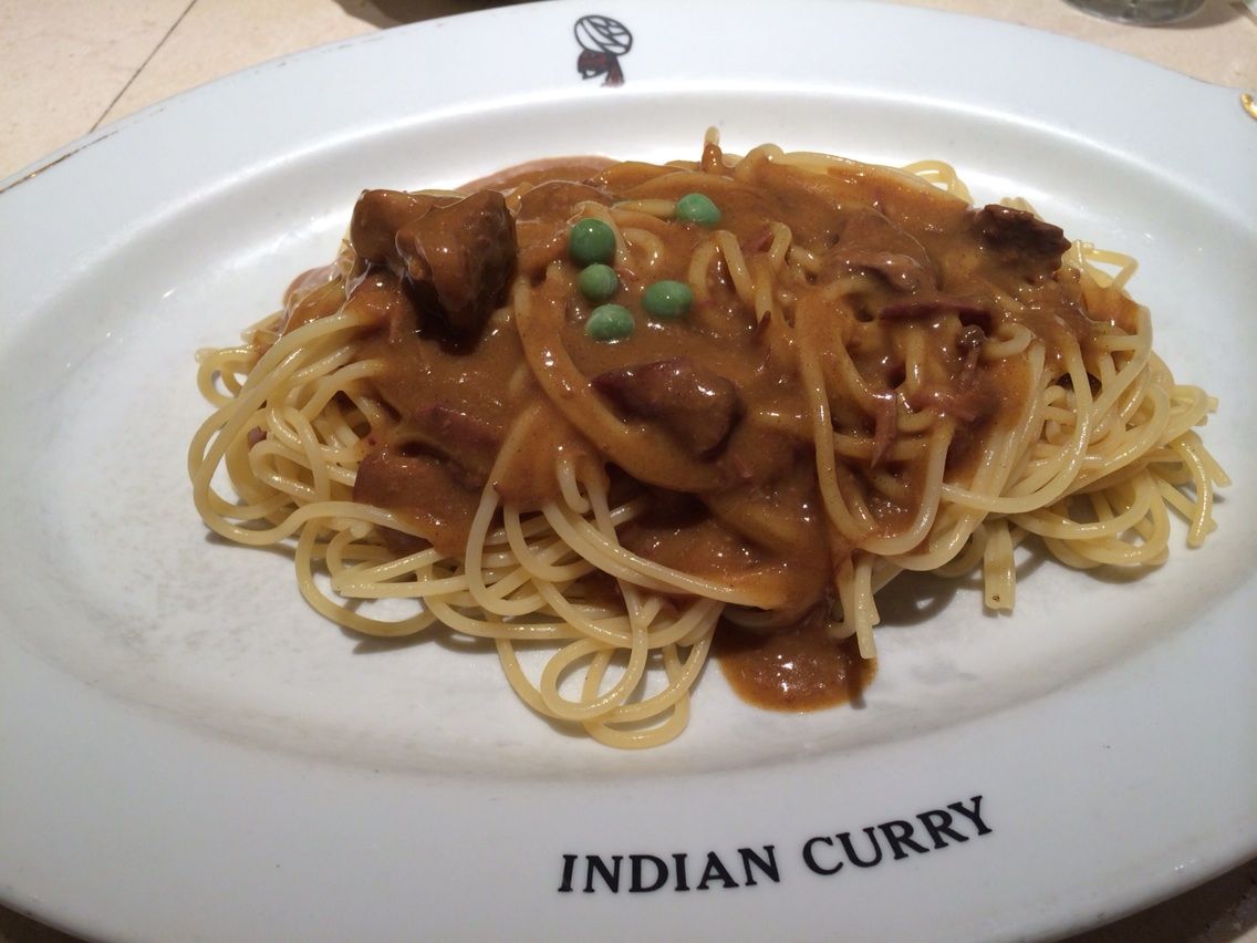 インデアンカレーの「インデアンスパゲッティ」 hspace=