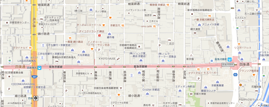 四条烏丸〜四条河原町