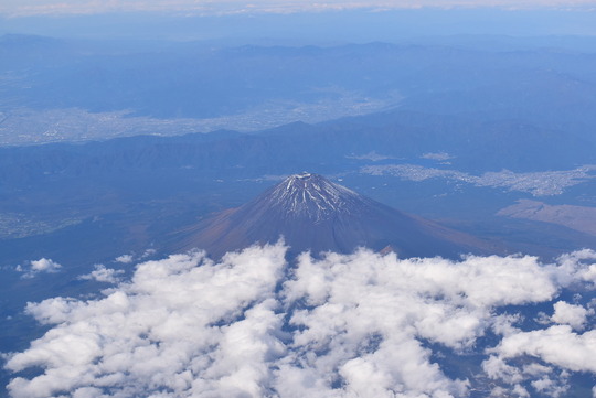 空から富士山