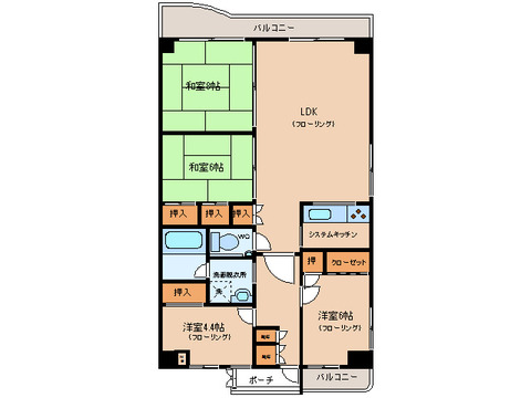 パークサイド春日町1002号室間取