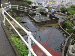 お墓廻りリフォーム前の画像