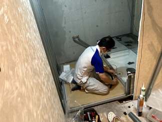 システムバスを設置している画像