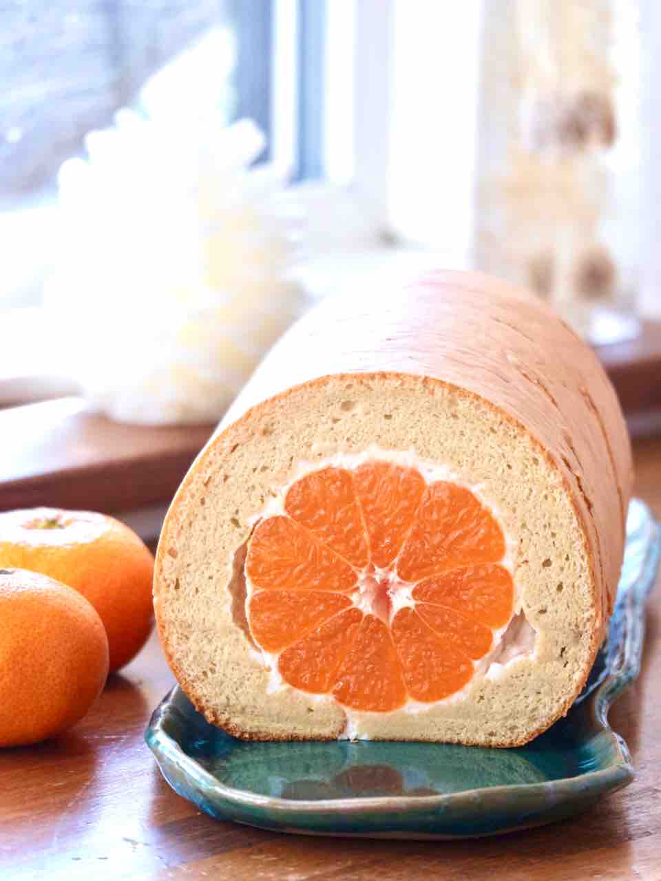 本日のメニュー 丸ごとみかんシフォンロールケーキ Cafe Cherryblossom