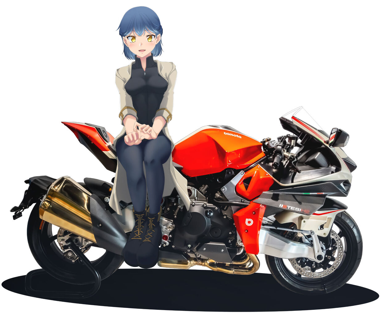 写真加工のバイクイラスト 喫茶とむ猫 Cafe De Tomneko