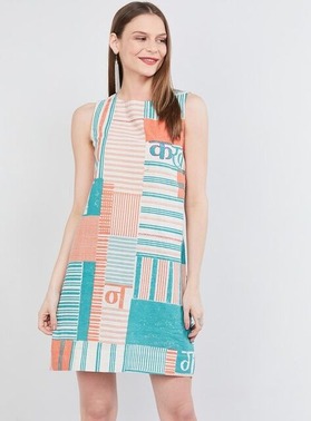 MAX Printed Sleeveles Shift Dres